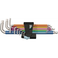 Wera 3950/9 Hex-Plus Multicolour Stainless 1 L-key set, metric, stainless 