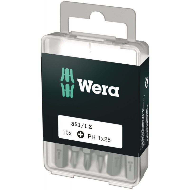 Wera 851/1 Z PH 1 x 25 mm DIY-Box Bits for Phillips screws DIY-Box 