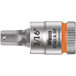 Wera 8740 A HF Hex-Plus SW 3/16" Zyklop bit socket with 1/4" drive holding function 