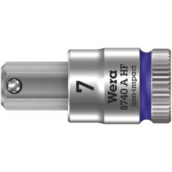 Wera 8740 A HF Hex-Plus SW 7,0 x 28 mm Zyklop bit socket with 1/4" drive holding function 
