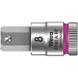 Wera 8740 A HF Hex-Plus SW 8,0 x 28 mm Zyklop bit socket with 1/4" drive holding function 