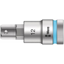 Wera 8740 C HF Hex-Plus SW 12,0 x 60 mm Zyklop bit socket with 1/2" drive holding function 
