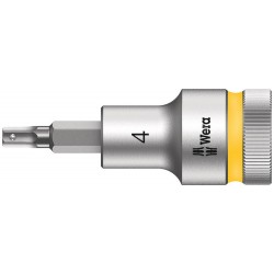 Wera 8740 C HF Hex-Plus SW 4,0 x 60 mm Zyklop bit socket with 1/2" drive holding function 