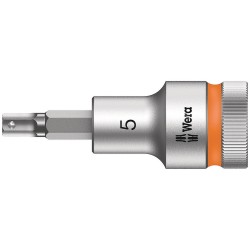 Wera 8740 C HF Hex-Plus SW 5,0 x 60 mm Zyklop bit socket with 1/2" drive holding function 
